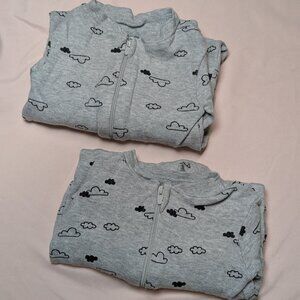 George Baby Newborn Cotton Footed Sleeper. Size 0--3 months